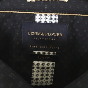 Denim & Flower Long Sleeve Shirt